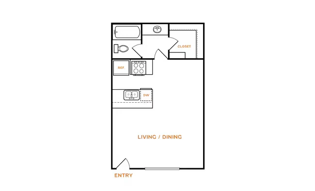 E1 Renovated A107 floor plan